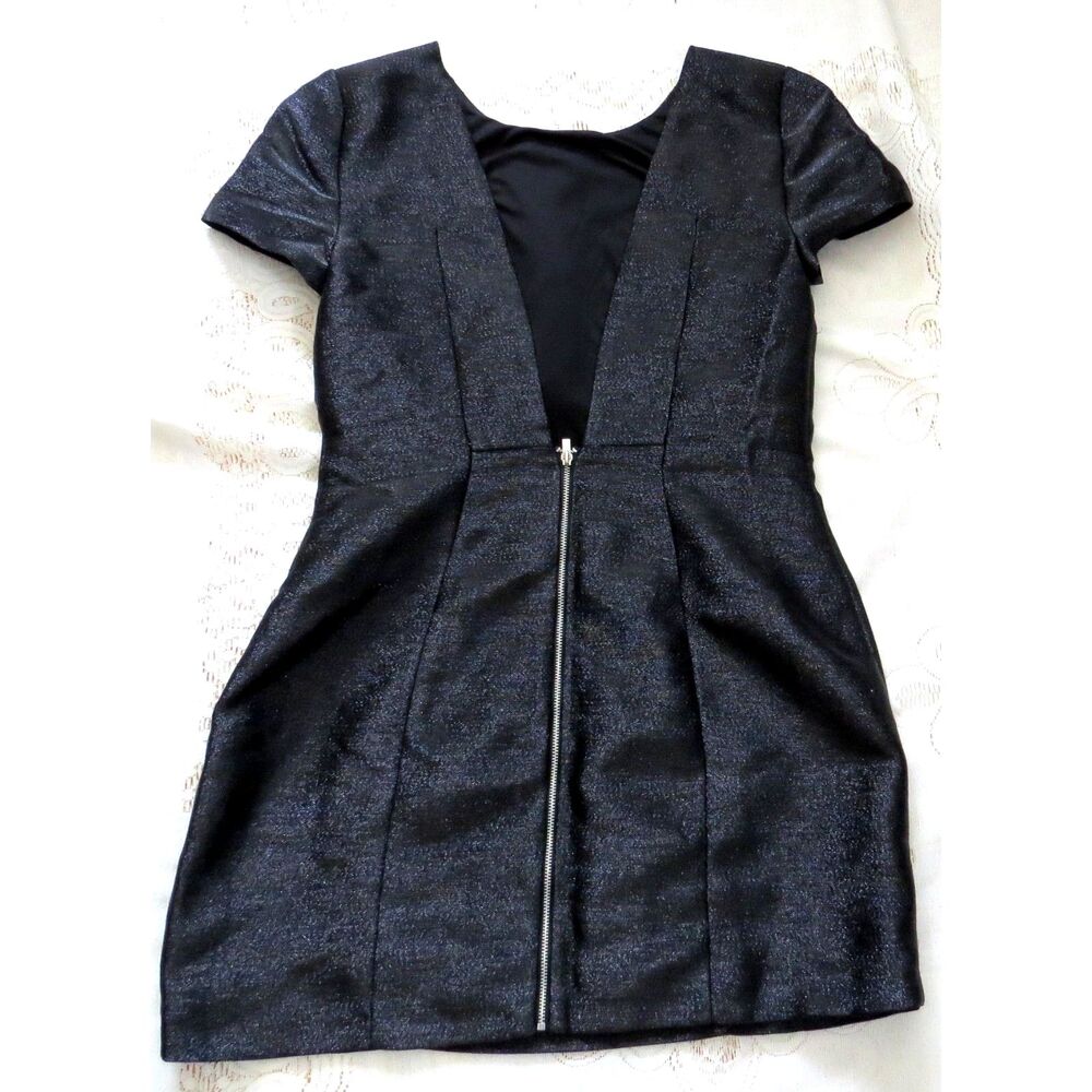 Express Black Sparkle Mini Dress w/Open Back Size 8 EUC - Picture 1 of 11